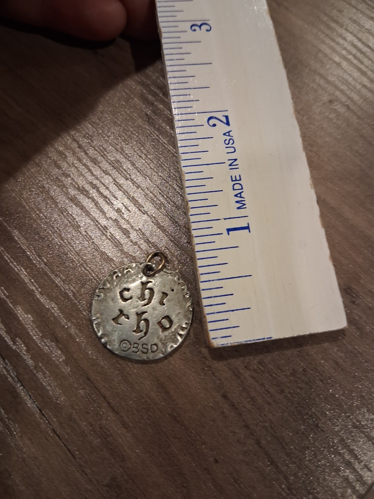 Artisan Blackbeard Smithy .999 Fine Silver Chi-Rho Pendant Medallion Hand Forged
