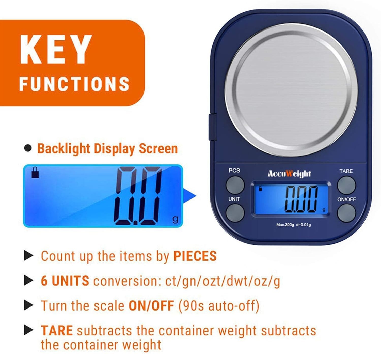 Handheld Digital Scale with LCD: Perfect for Jewelry and Kitchen Measurements