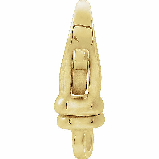 14mm 14k Medium Solid Yellow Gold Swivel Lobster Trigger Clasp Italy