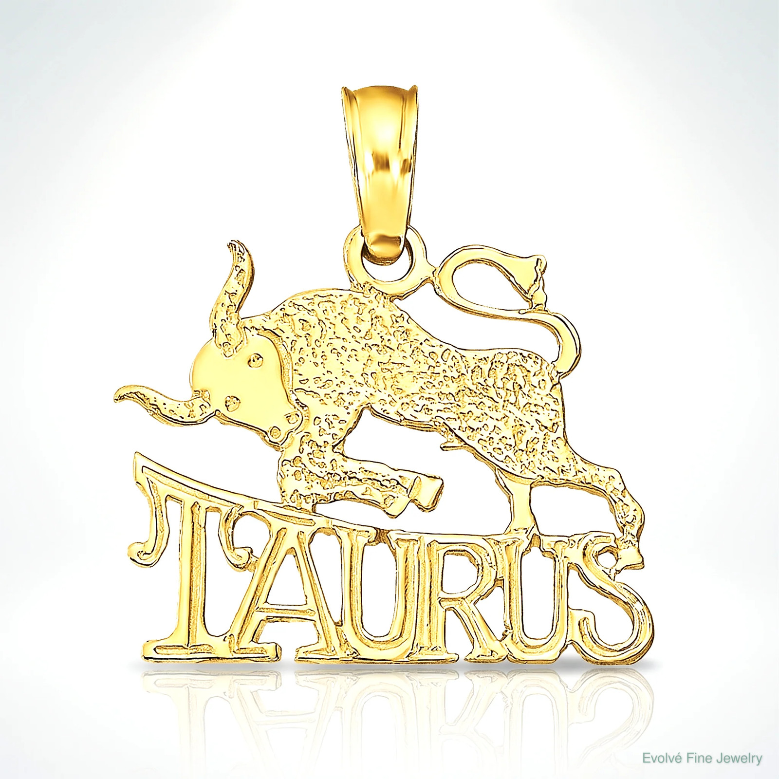 10K / 14K Yellow Gold TAURUS Zodiac Charm