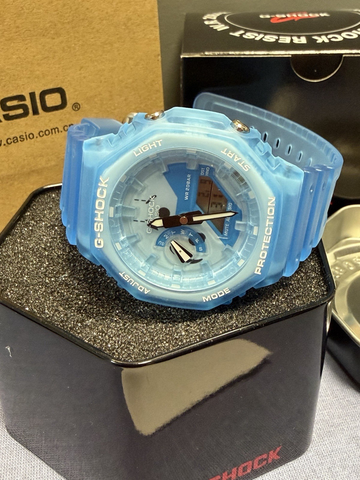 New Casio G-Shock GA2100 Blue Digital Watch