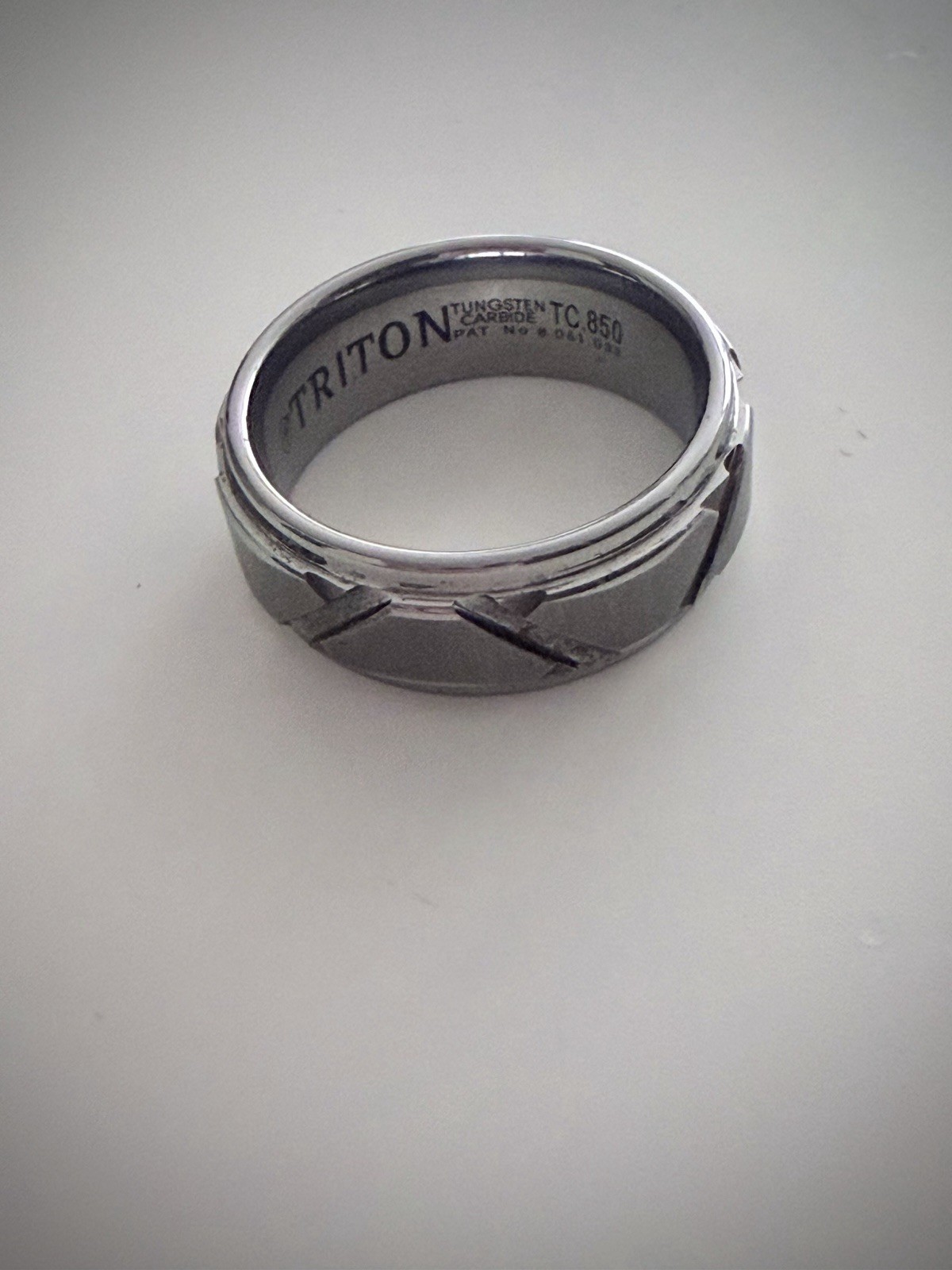 Authentic Triton TC.850 Tungsten Carbide Men’s Wedding Band Ring w/ Kay Jewelers