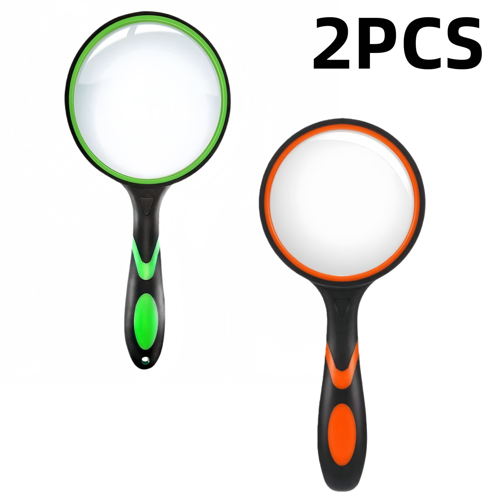 2PC 10X Shatterproof Magnifying Glass Large Handheld Magnifying Glass for Senior