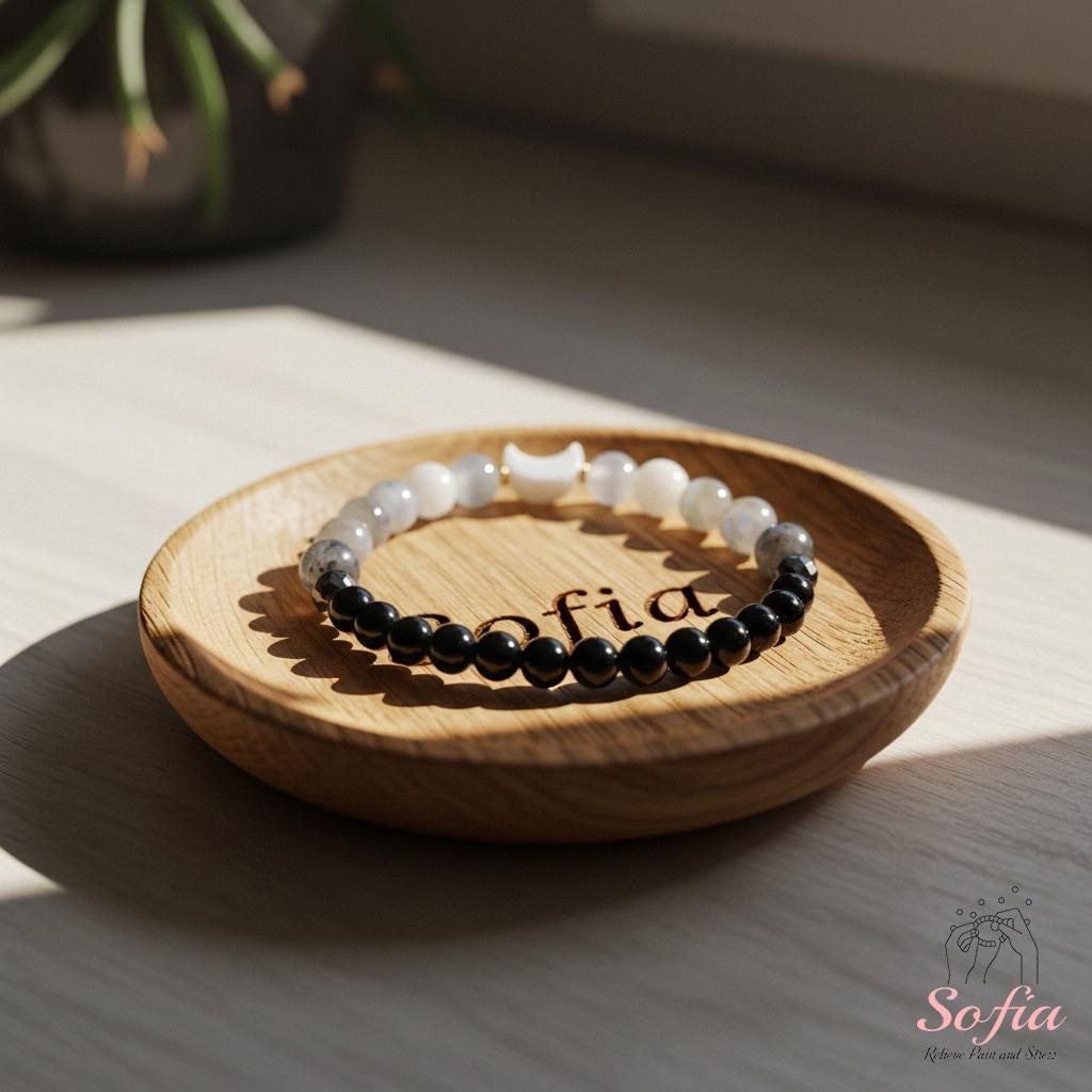 Moon Phase Crystal Bracelet Healing Gemstone Jewelry Gift Free US Shipping