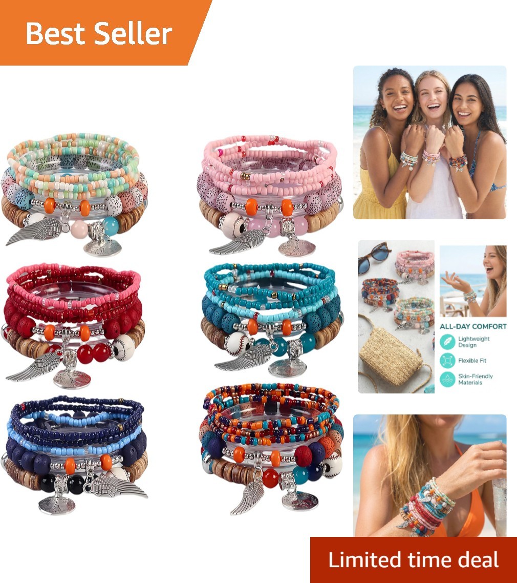 Stunning 6-Piece Stackable Bohemian Bracelets – Perfect Daily Wear & Gifting