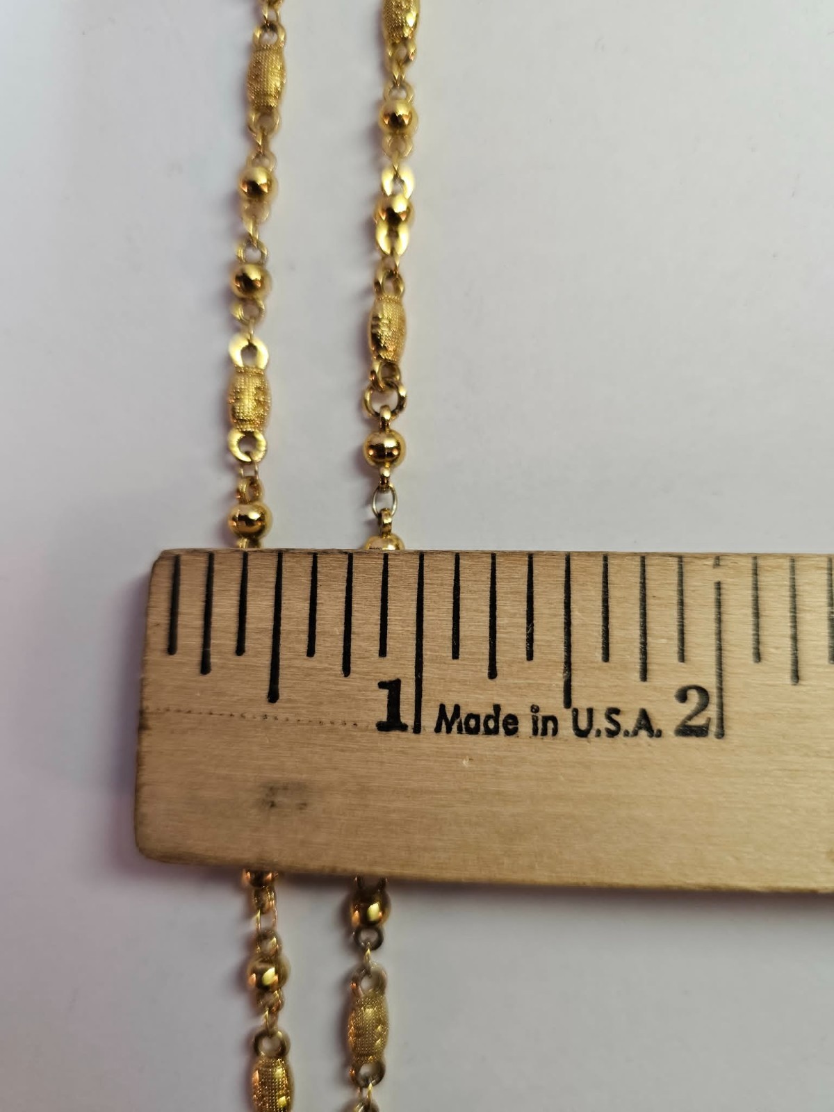 Marked 18k Goldplated/ Goldtone Link Chain Necklace 22.5in-S351- READ…SEE
