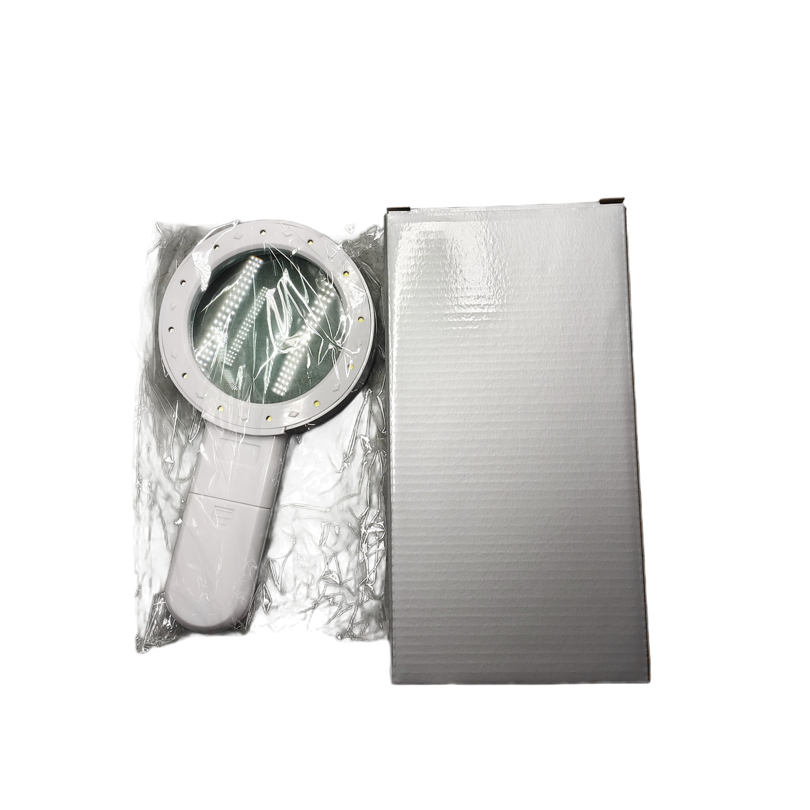 30X Jumbo Handheld Magnifying Glass W/ 12 Bright LED Light Illuminated Magnifier