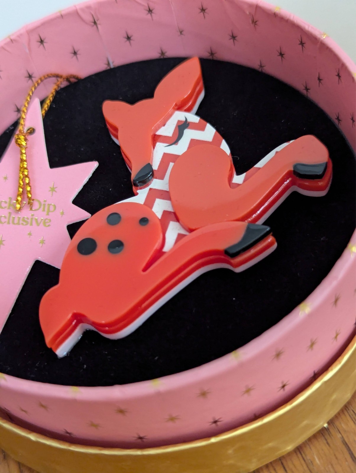 Erstwilder Dot The Dozing Deer Resin Brooch Lucky Dip Exclusive 2023 NWT