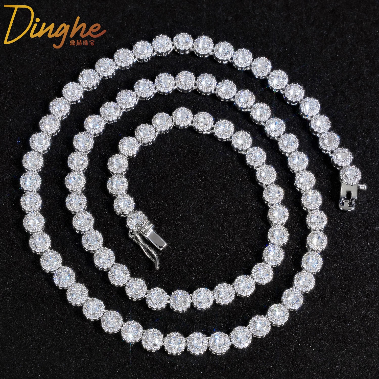 Unisex 5MM Tennis Bracelet Necklace Round HIP HOP CZ 16-20” chain Jewelry