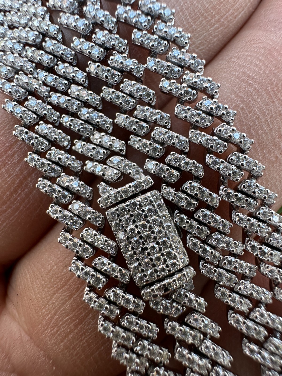MOISSANITE Real 5mm Micro Miami Cuban Link Prong Chain Iced 925 Silver Necklace