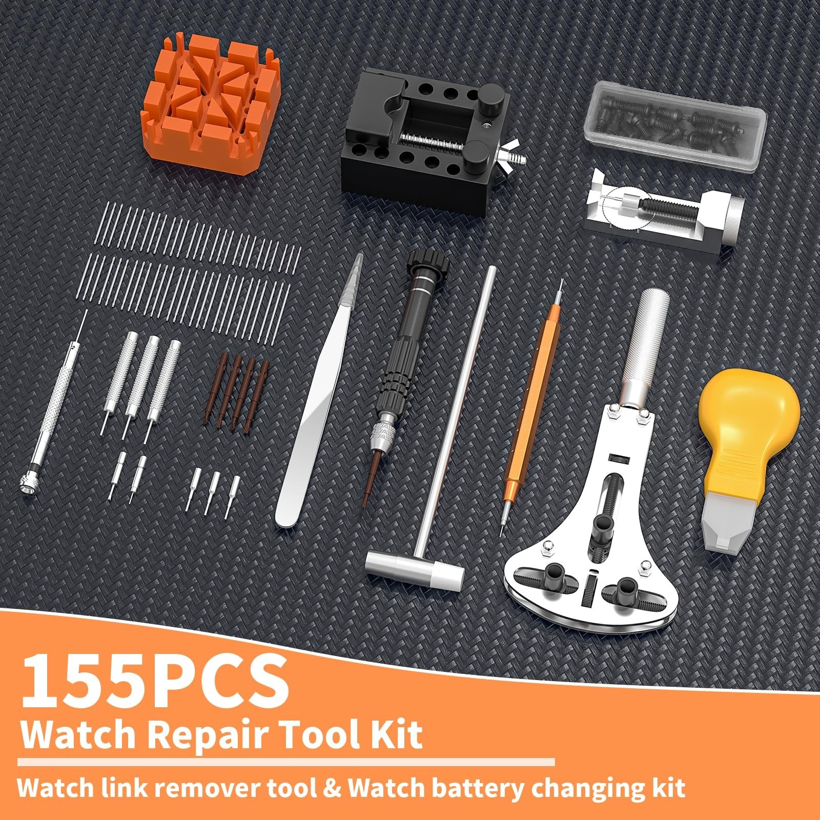 Watch Link Removal Kit & Repair Tools Set – Case Opener, Battery Replacement, Pi