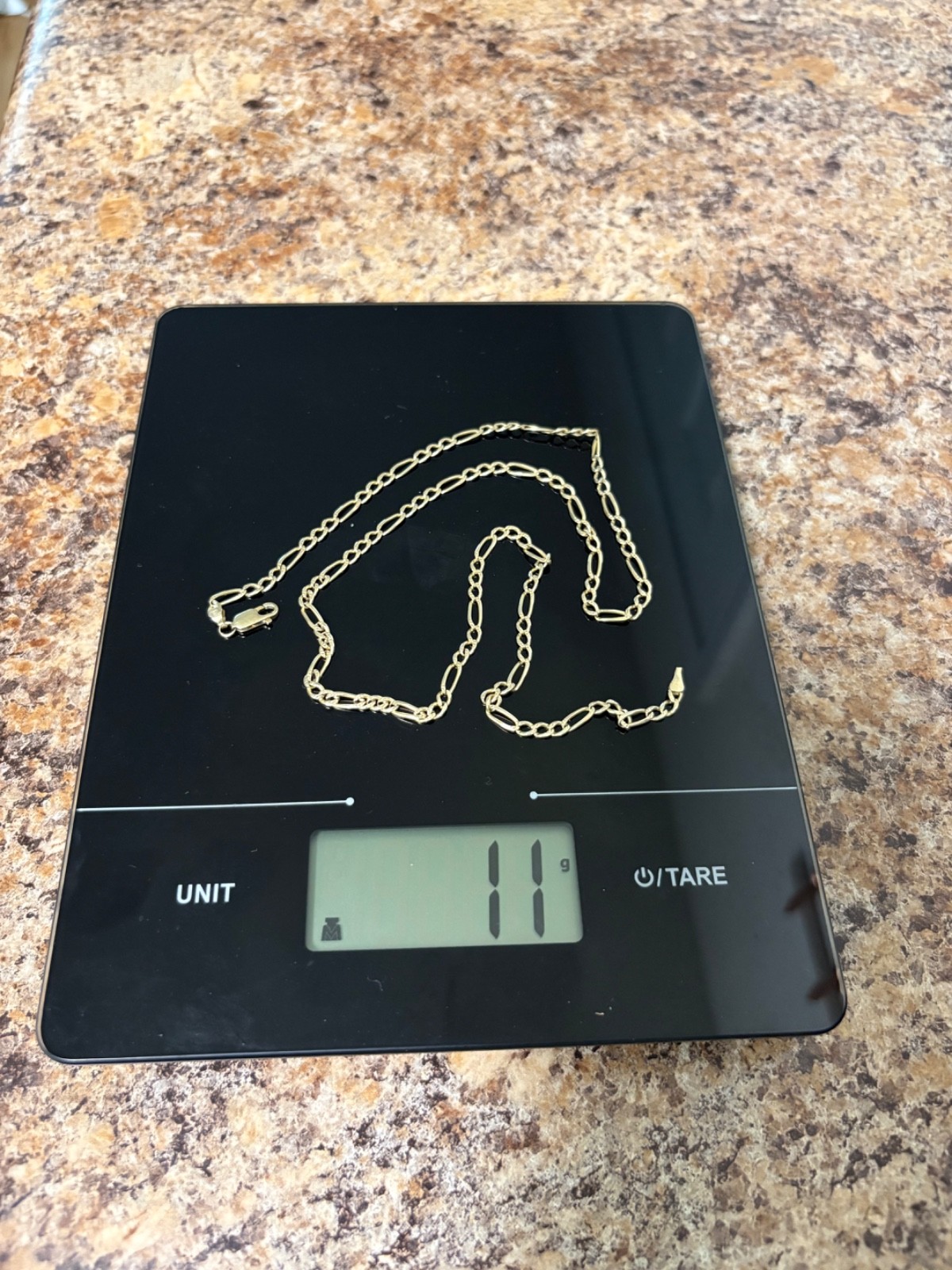 gold chain 14k figaro 24” 3mm
