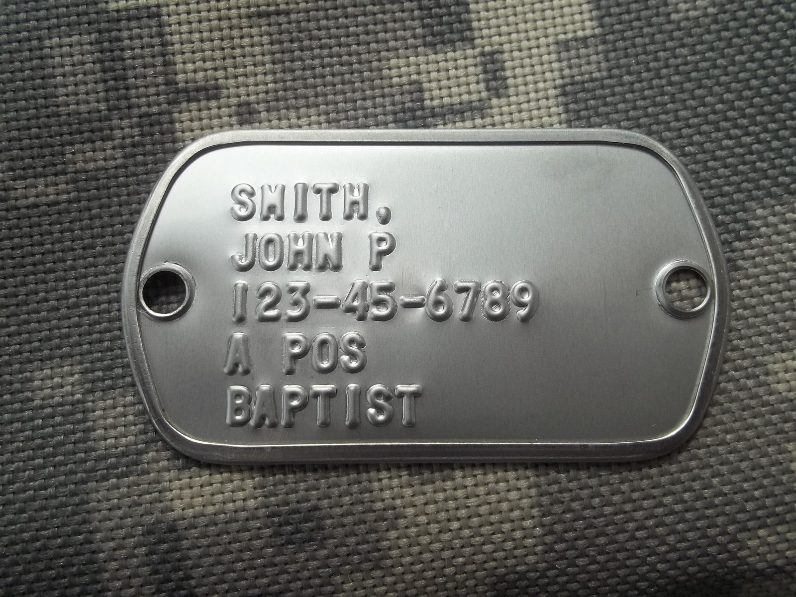 Custom Personalized Embossed Military Dog Tag Made 4 Your Paracord Bracelet