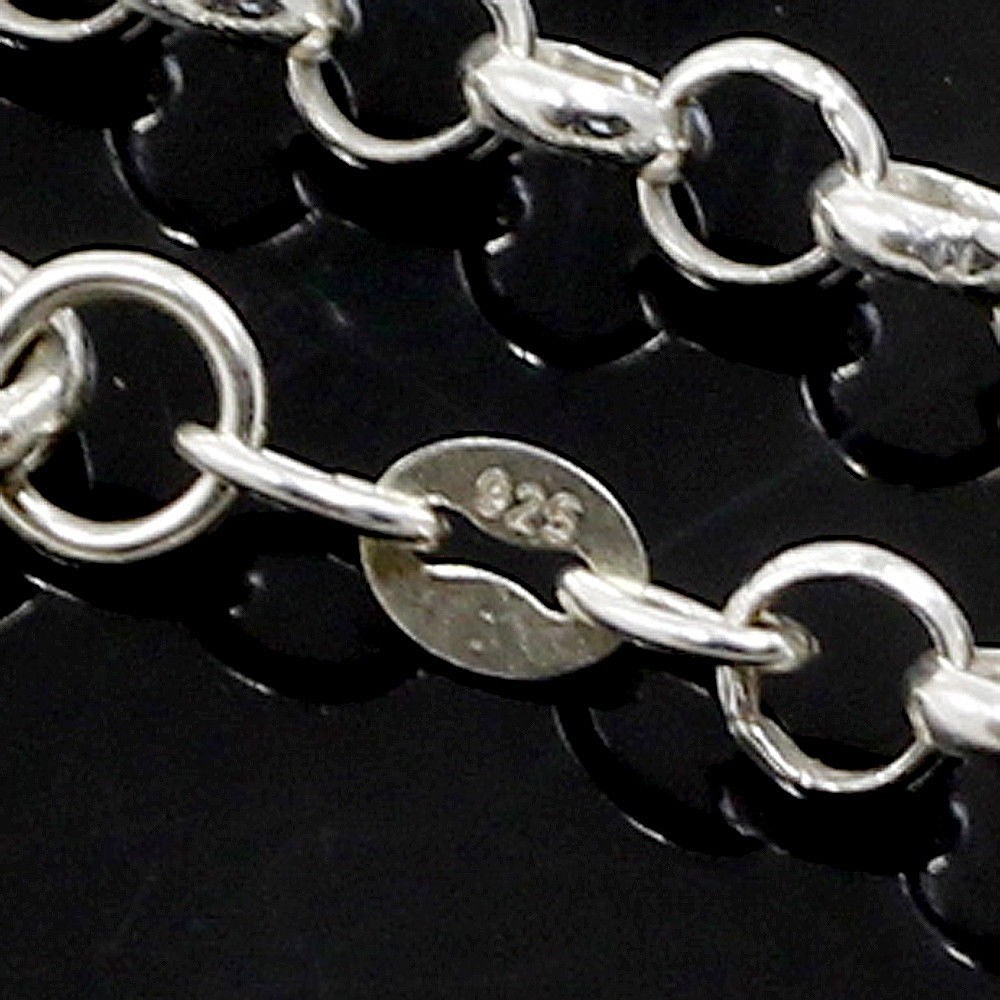 925 Sterling Silver Chains Rolo Soldered Necklace Belcher 3mm 4mm 5mm 7″-36″