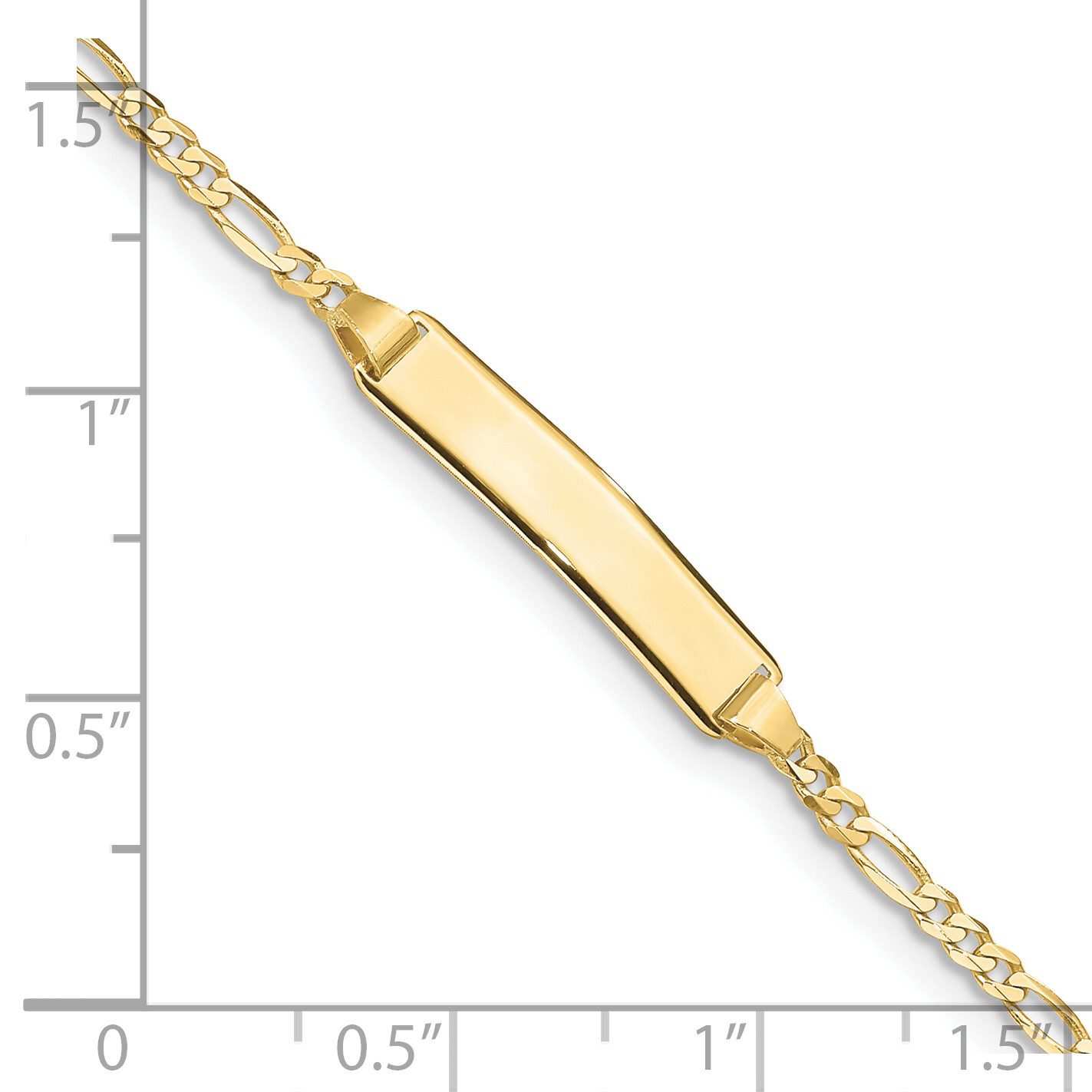 10k Figaro Link ID Bracelet 10FIG060ID