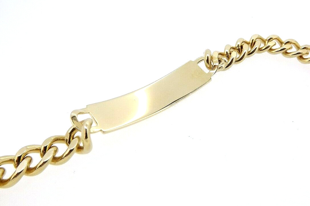 Bracelet Anson Karatclad ID Identification Rect Plaque Curb Link 6.5″