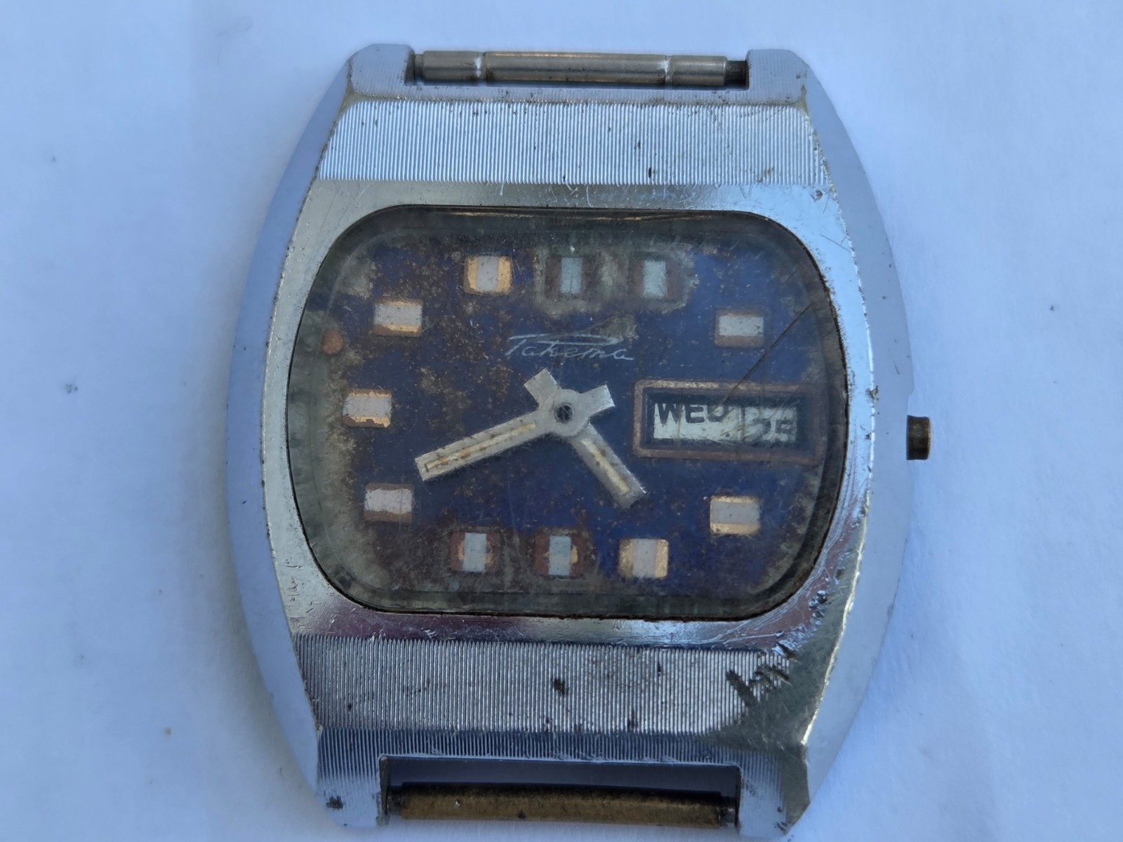 Russian Wristwatch Watch Raketa , Rocket . Made in USSR . Not working for parts.
