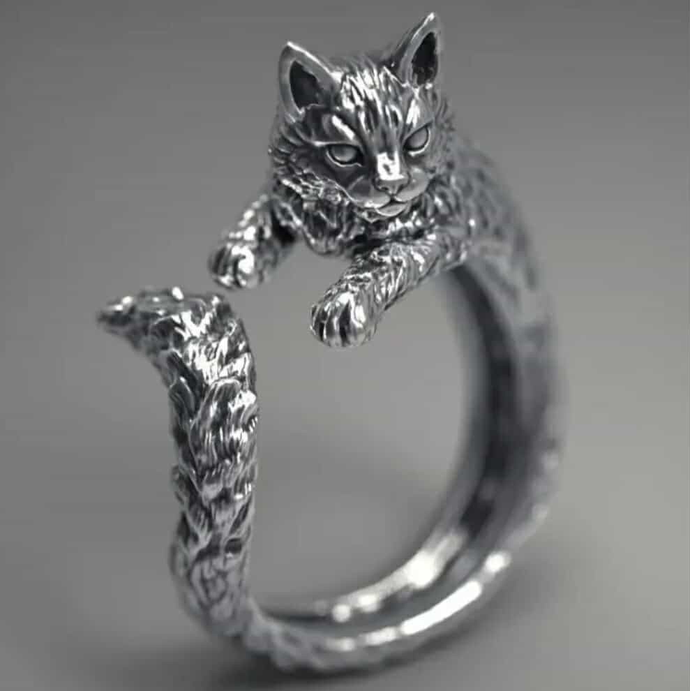 Elegant 925 Sterling Silver Charms New Fashion Leopard Cat Ring One Size Fit All