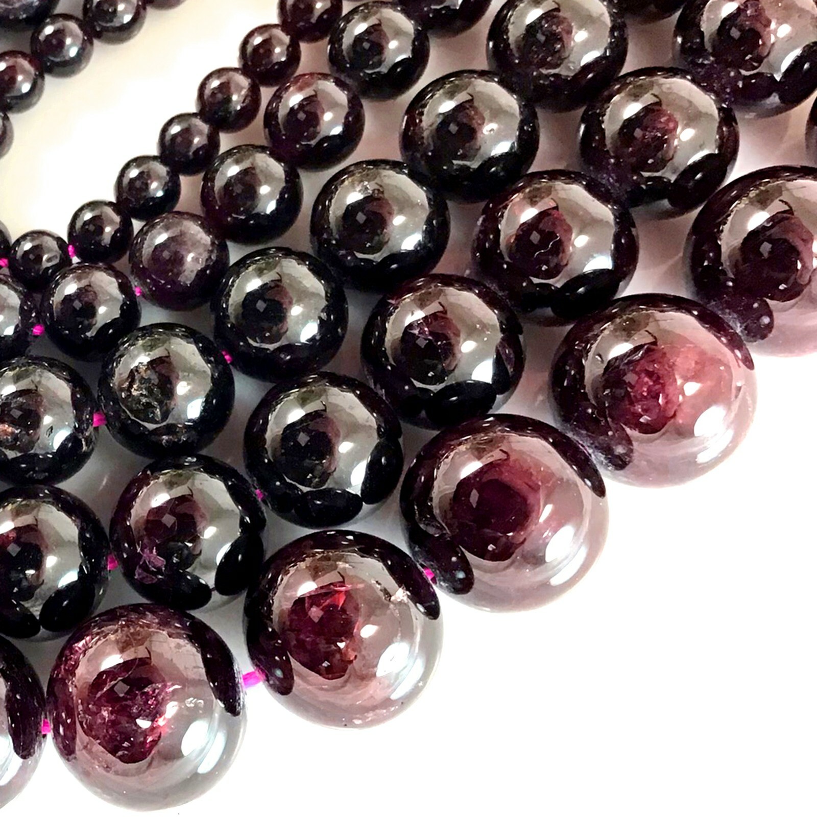 Birthstone Gemstone Garnet Round Loose Beads Spacer 15″ 4mm 6mm 8mm 10mm 12mm