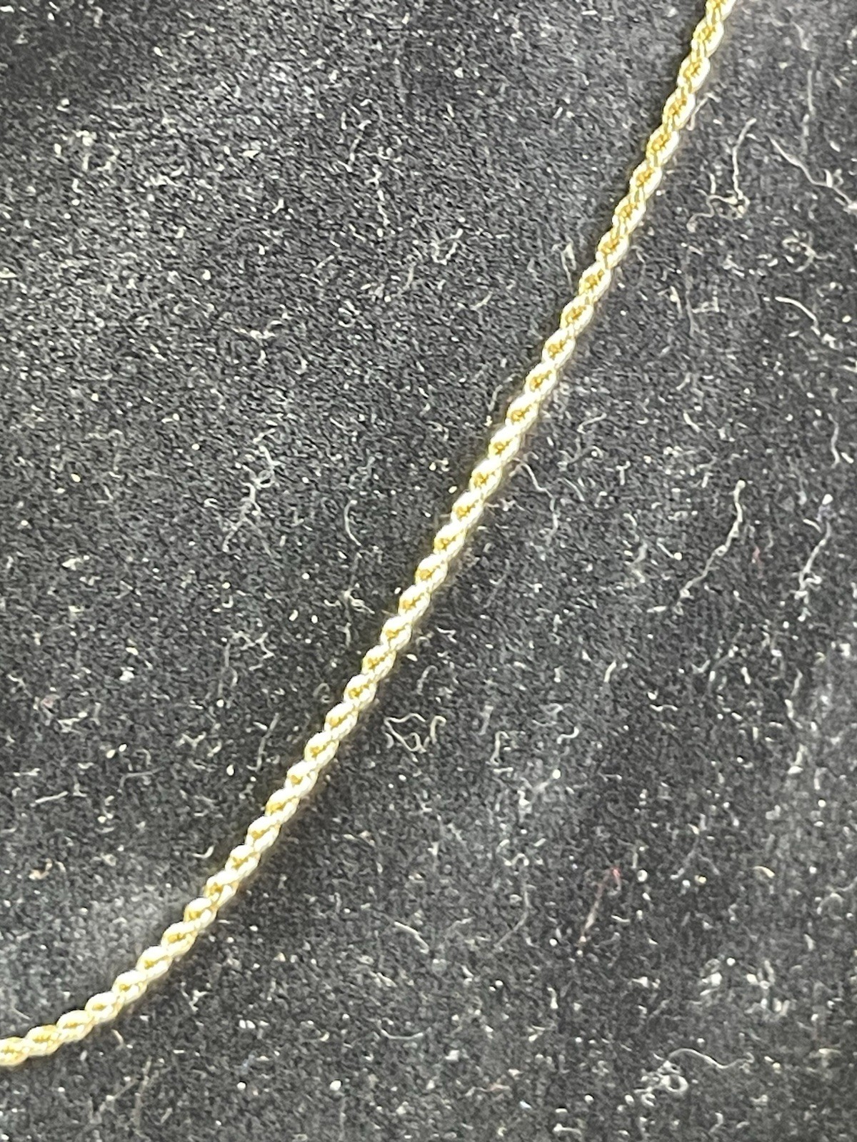Real 14K SOLID Yellow Gold Rope Chain 16″ necklace 14kt , 2 Grams