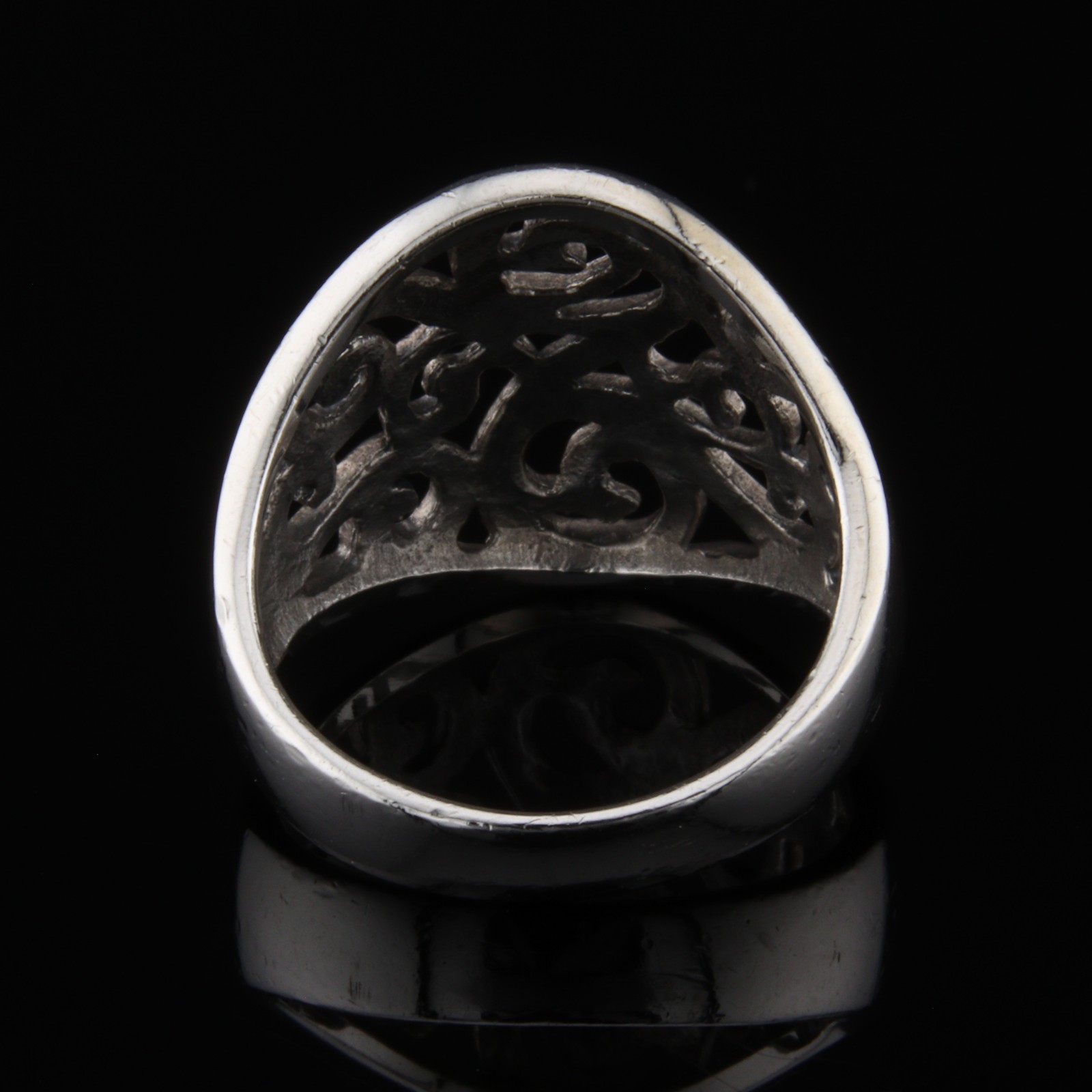 Sterling Silver Scroll Statement Ring Size 6.5