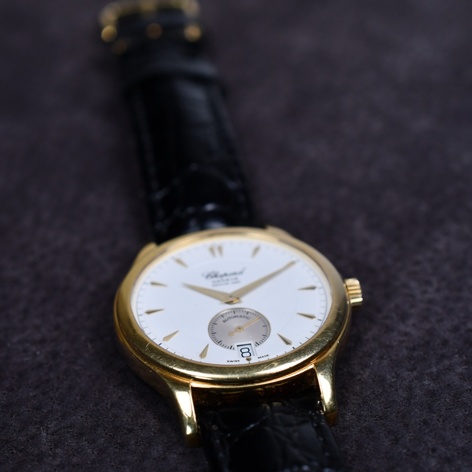 Chopard 16/1860 36mm 1998 Caliber 3.96 18k Yellow Gold Full Set Double Back Auto