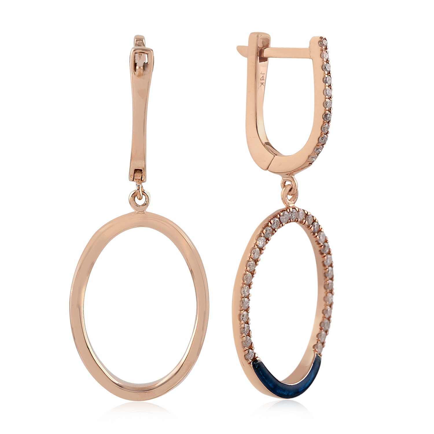 Drop/Dangle Earrings Diamond 14k Rose Gold Jewelry OPS- For Women