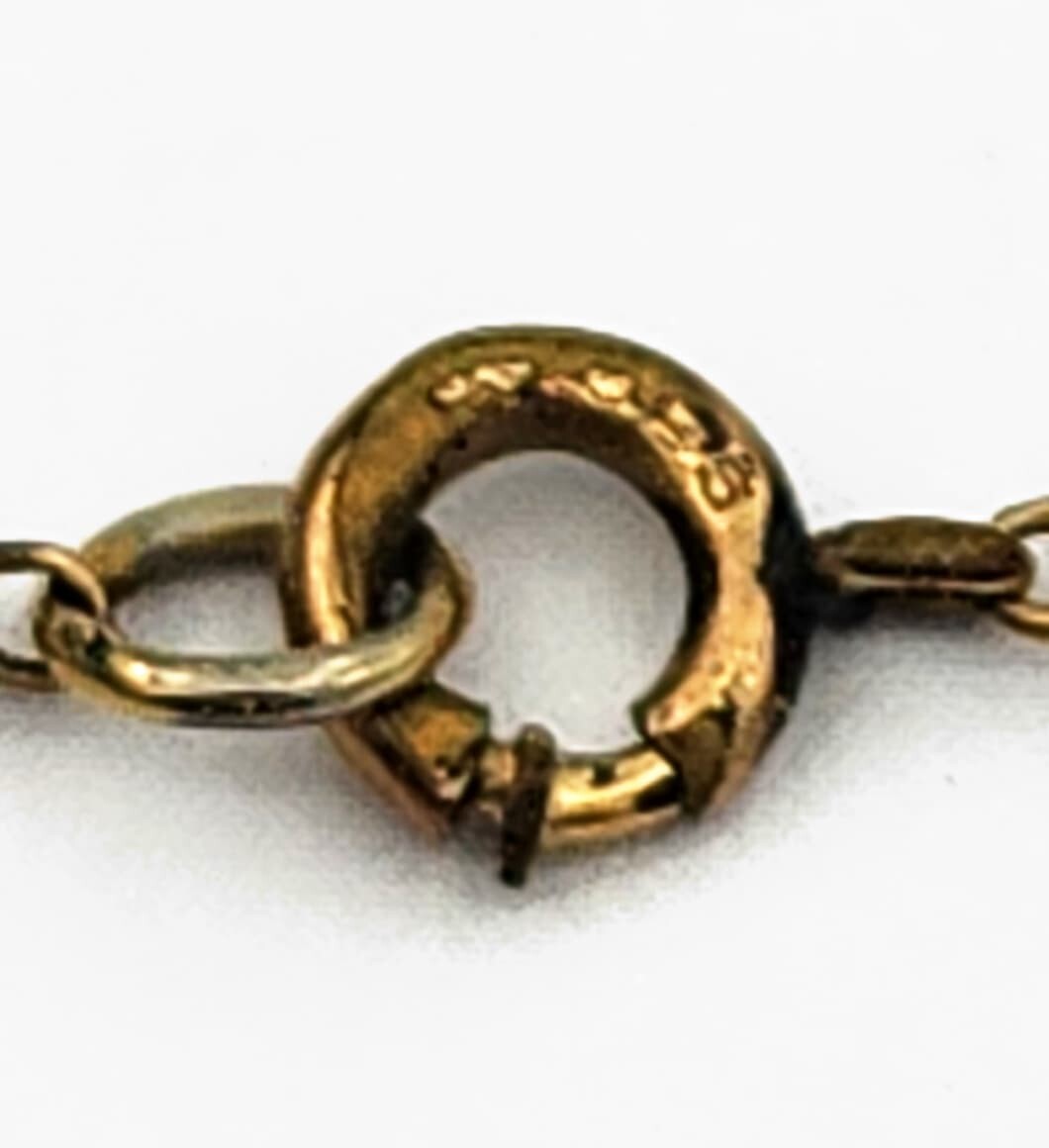 Antique Gold ID Identification Engraved BOBBIE Ankle Bracelet 10″ #B205