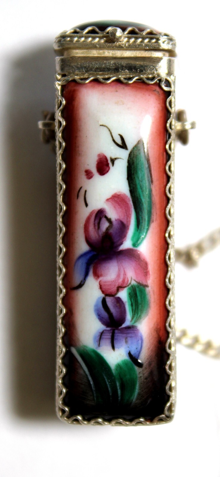 Vintage Enamel Hand Painted Russia Finift Jewelry Necklace-Locket 3 Variation#73