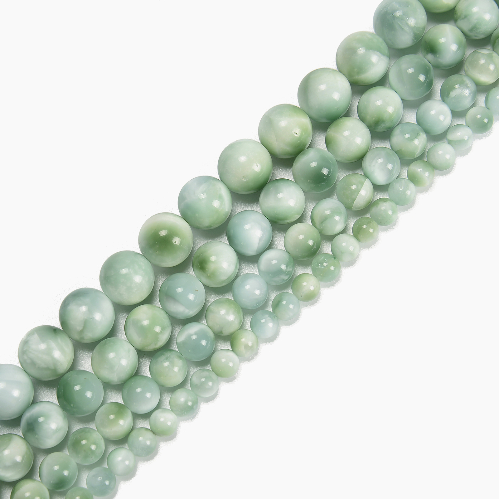 Iridescent Yellow Green Moonstone Smooth Round Beads 6mm 8mm 10mm 12mm 15.5″Strd