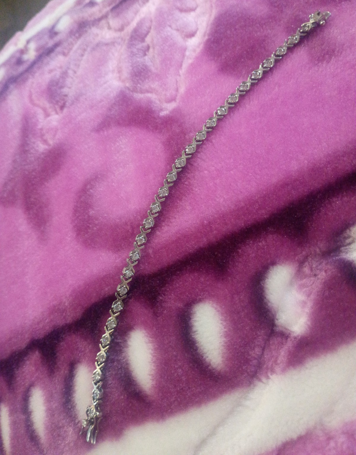 Silver Tone Metal Chain Link Bracelet, Less Than 8 in, Undated Era