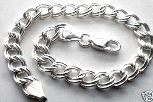 5mm Italian Solid 925 STER Silver Double Oval Link Traditional Charm Bracelet 8″
