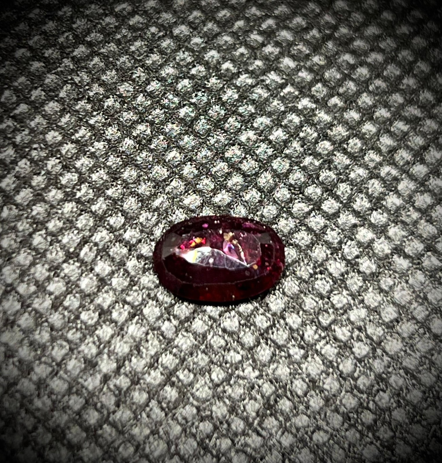 1.38 Cts Oval Red Natural Ruby Very Rare Heavily Included Untreated @ Madagascar