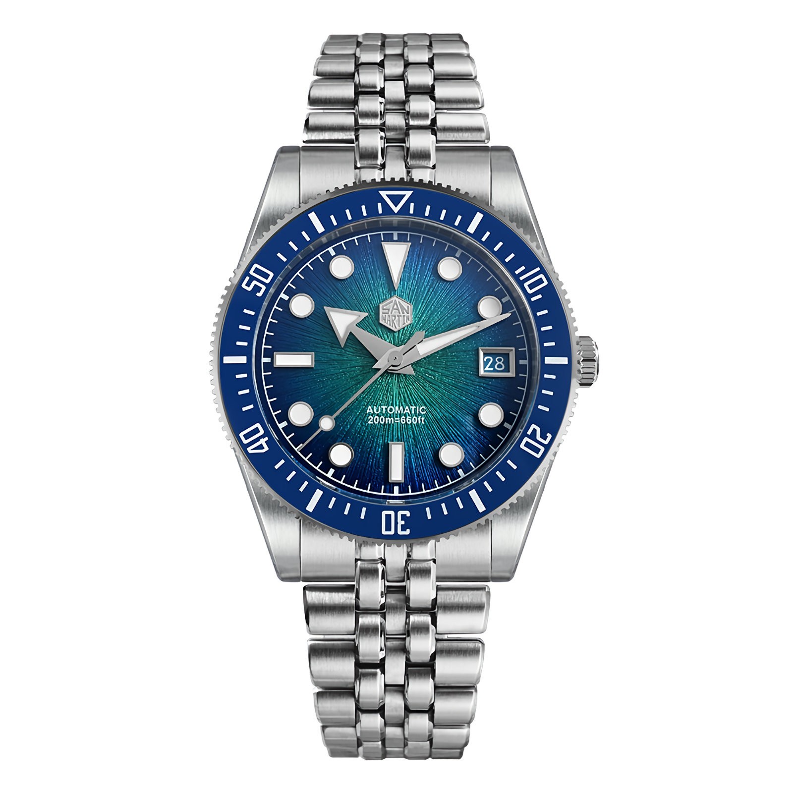 SAN MARTIN SN0148-GX Miyota 9015 Automatic Gradient Dial 37.5mm 200M Diver Watch