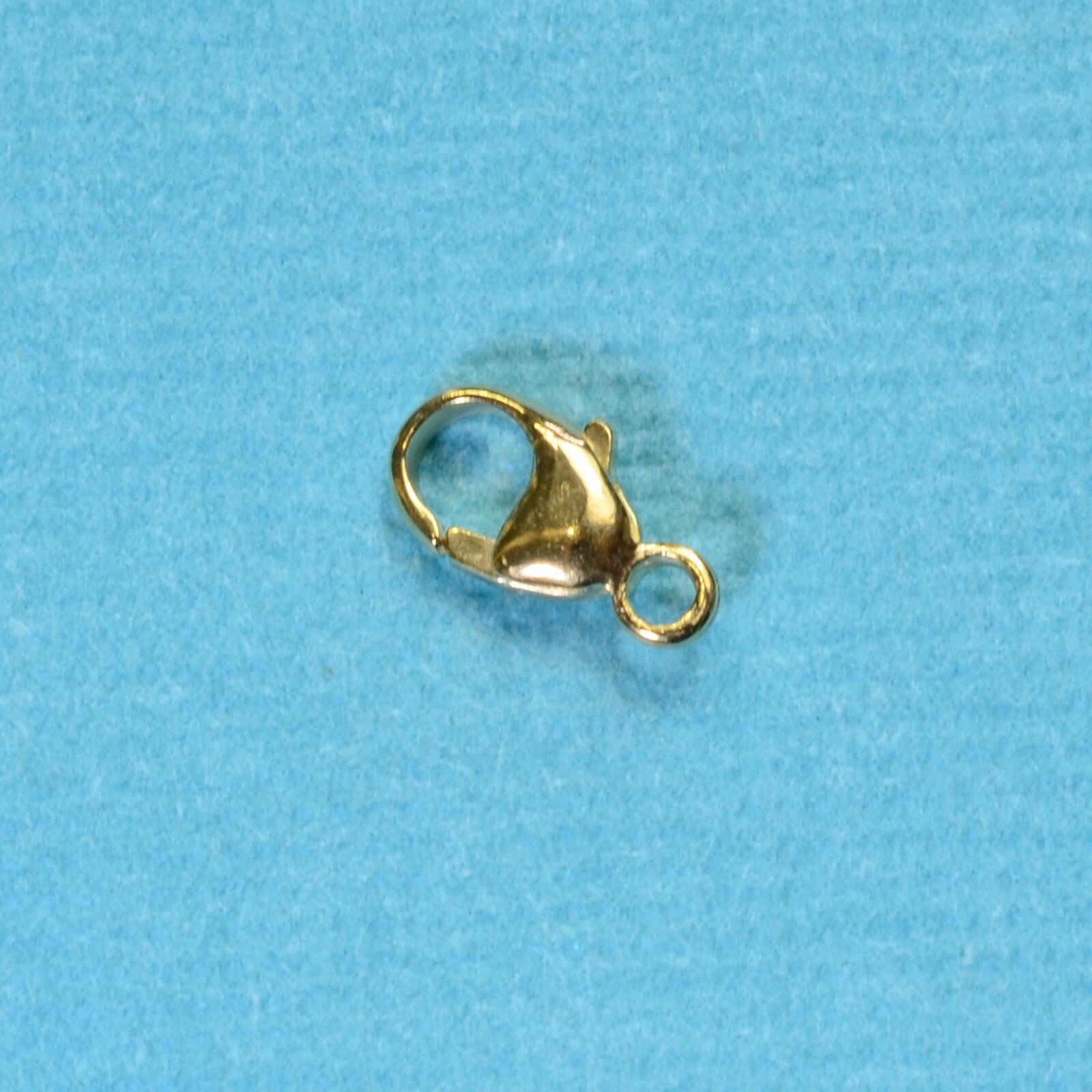 4.5MMx7.8mm 18k Solid Yellow Gold Lobster Clasp With Closed Loop