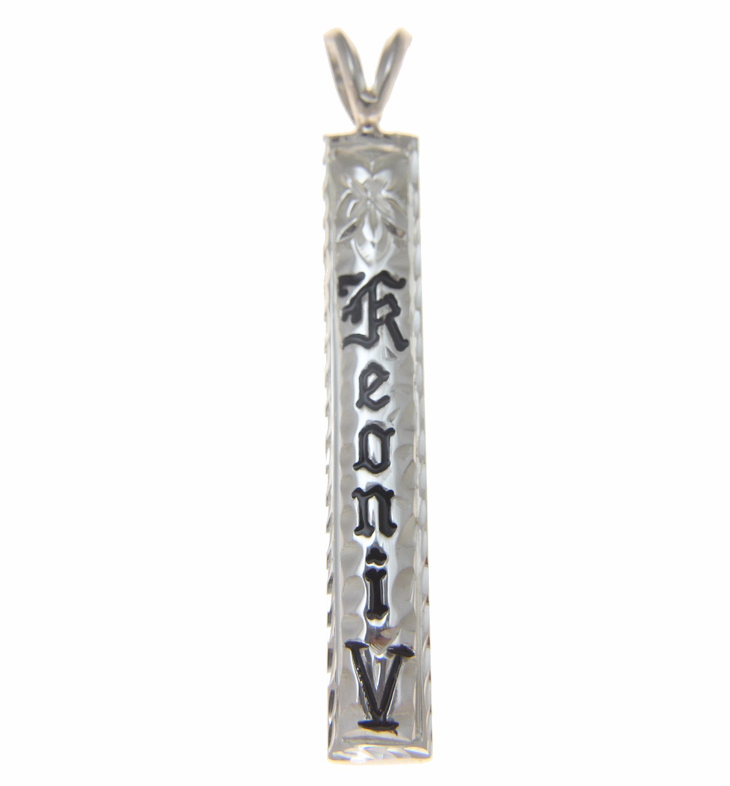 SILVER 925 CUSTOM MADE PERSONALIZED NAME HAWAIIAN HEIRLOOM PENDANT 8MM 1.5″