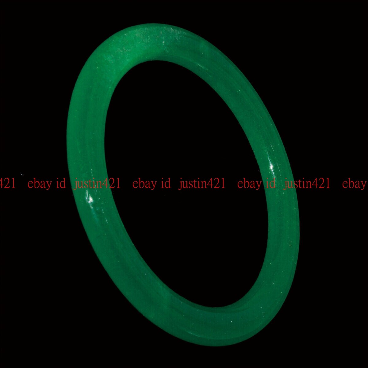 56-62mm Natural Green Jadeite Jade Gemstone Bangle Bracelet Jewelry