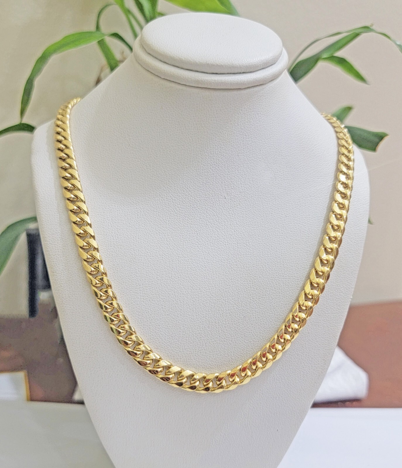 10k Gold Necklace 7mm 20 Inch Miami Cuban Link Chain REAL 10kt yellow Gold Men