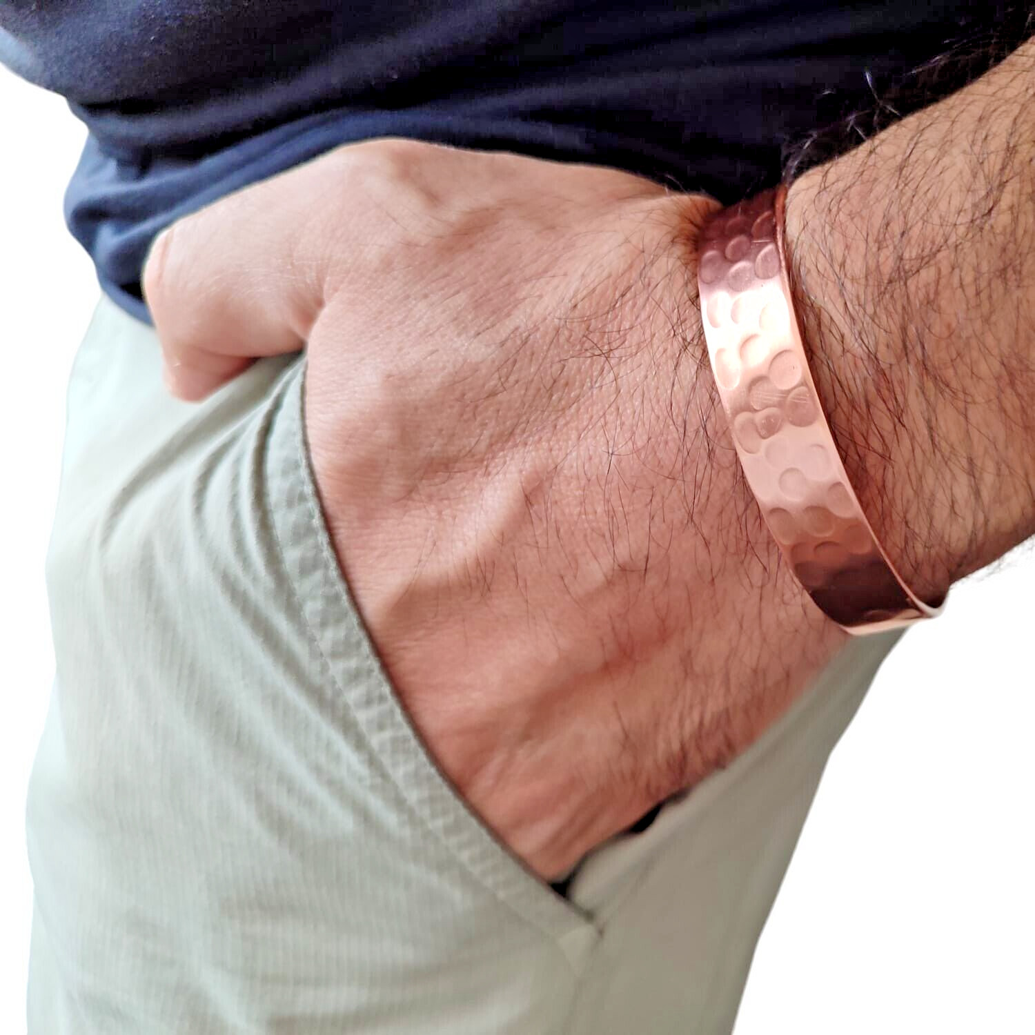 100% Pure Copper Bracelet Heavy Hand Made Healing Unisex Men Women 35gr 1.25oz