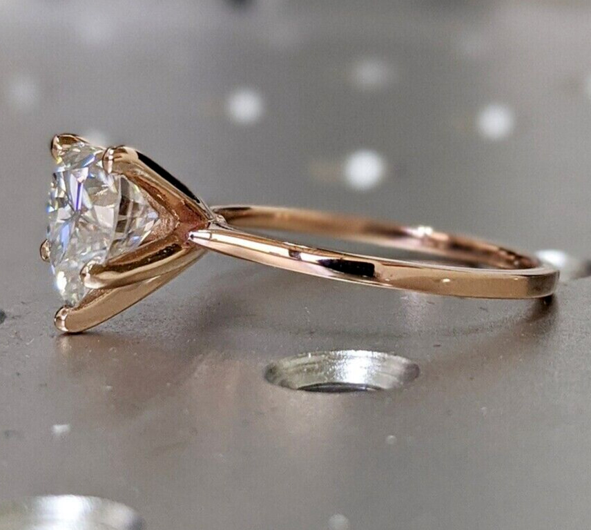4.00 Ct Certified Heart Cut Solitaire White Treated Diamond 925 Silver Ring