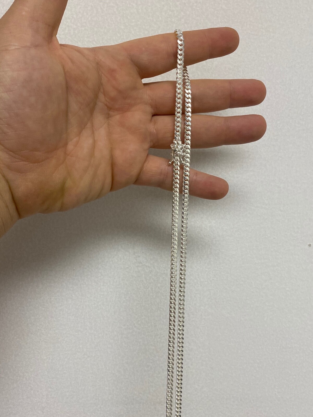925 Sterling Silver Miami Cuban Chain 4mm 7-30″ Box Clasp Necklace Or Bracelet
