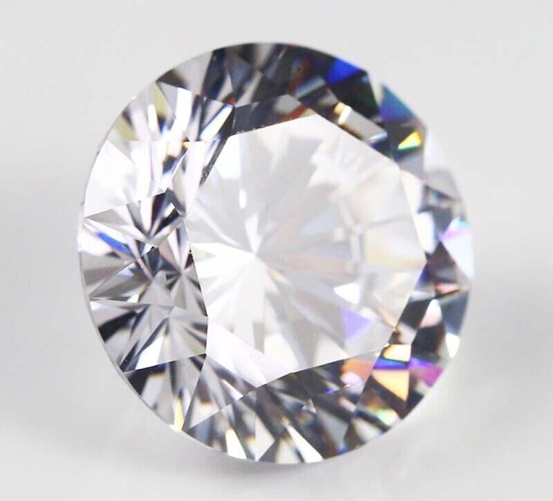 EGL Certified Natural Round Cut White Zircon 4.91 ct AAAA VVS Loose Gemstone