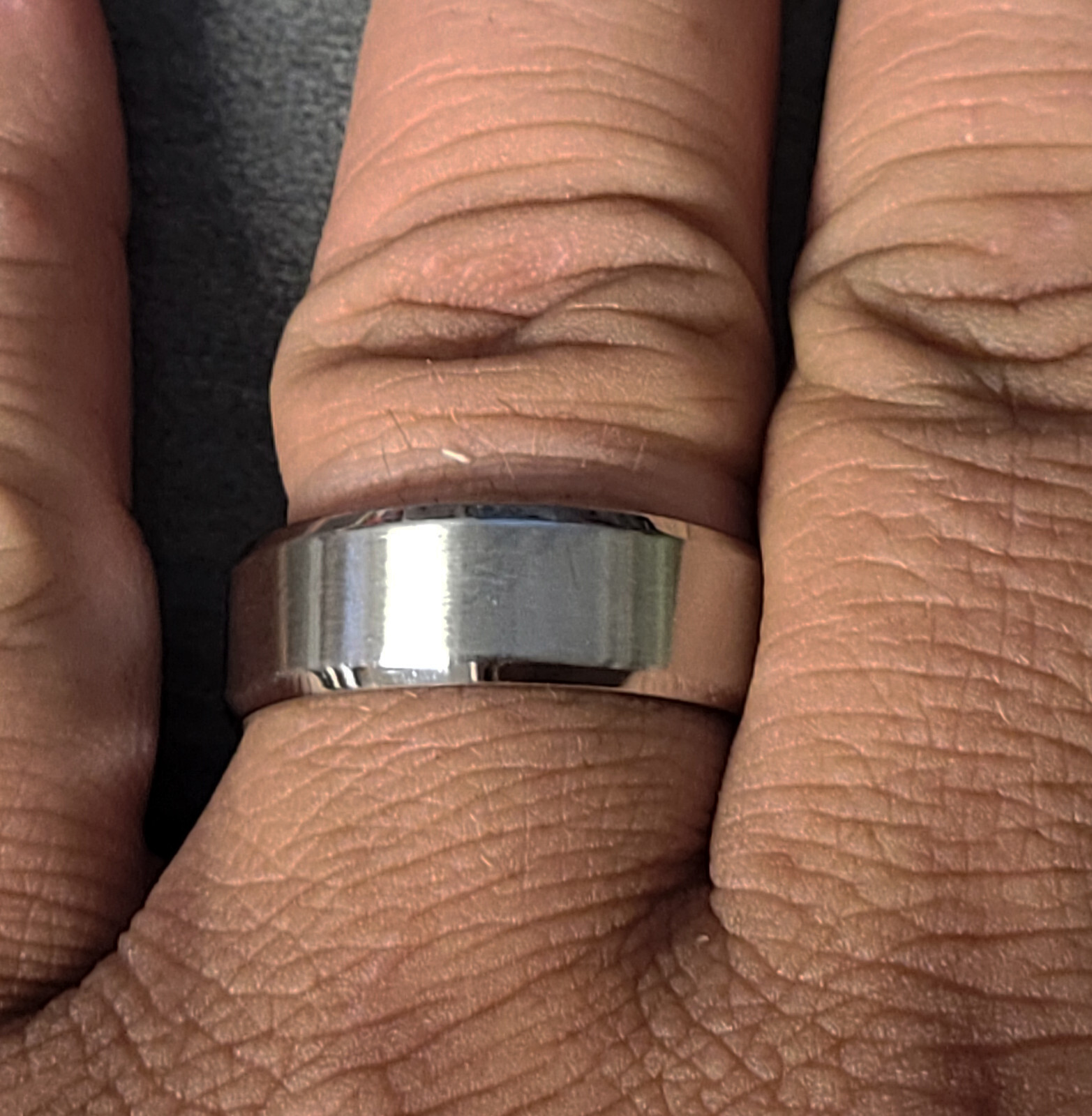 Personalized Engraved Men’s Traditional Silver Wedding Ring Band