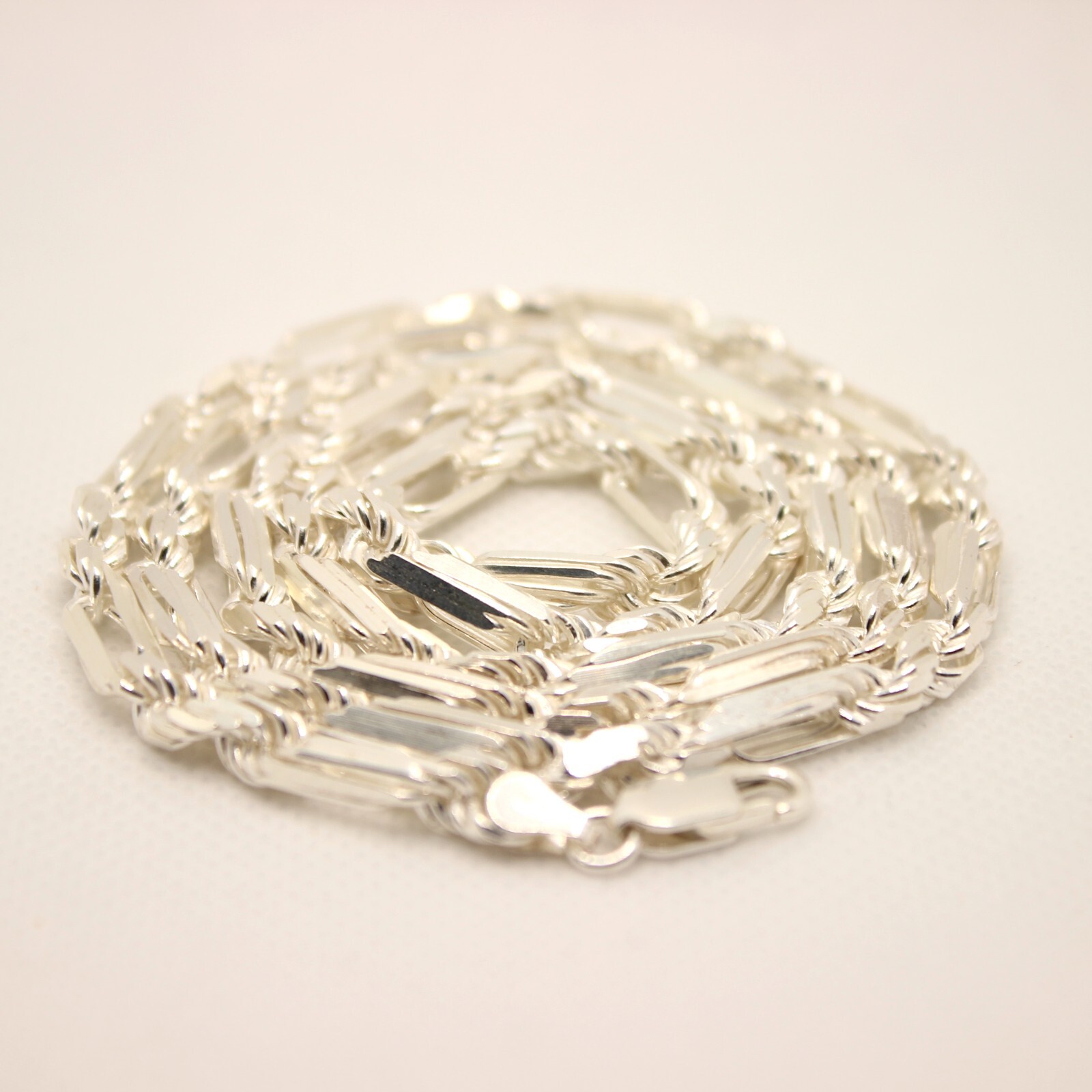 925 Sterling Silver Twisted Milano Figarope Chain Necklace (4mm~4.5mm / 18″~28″)