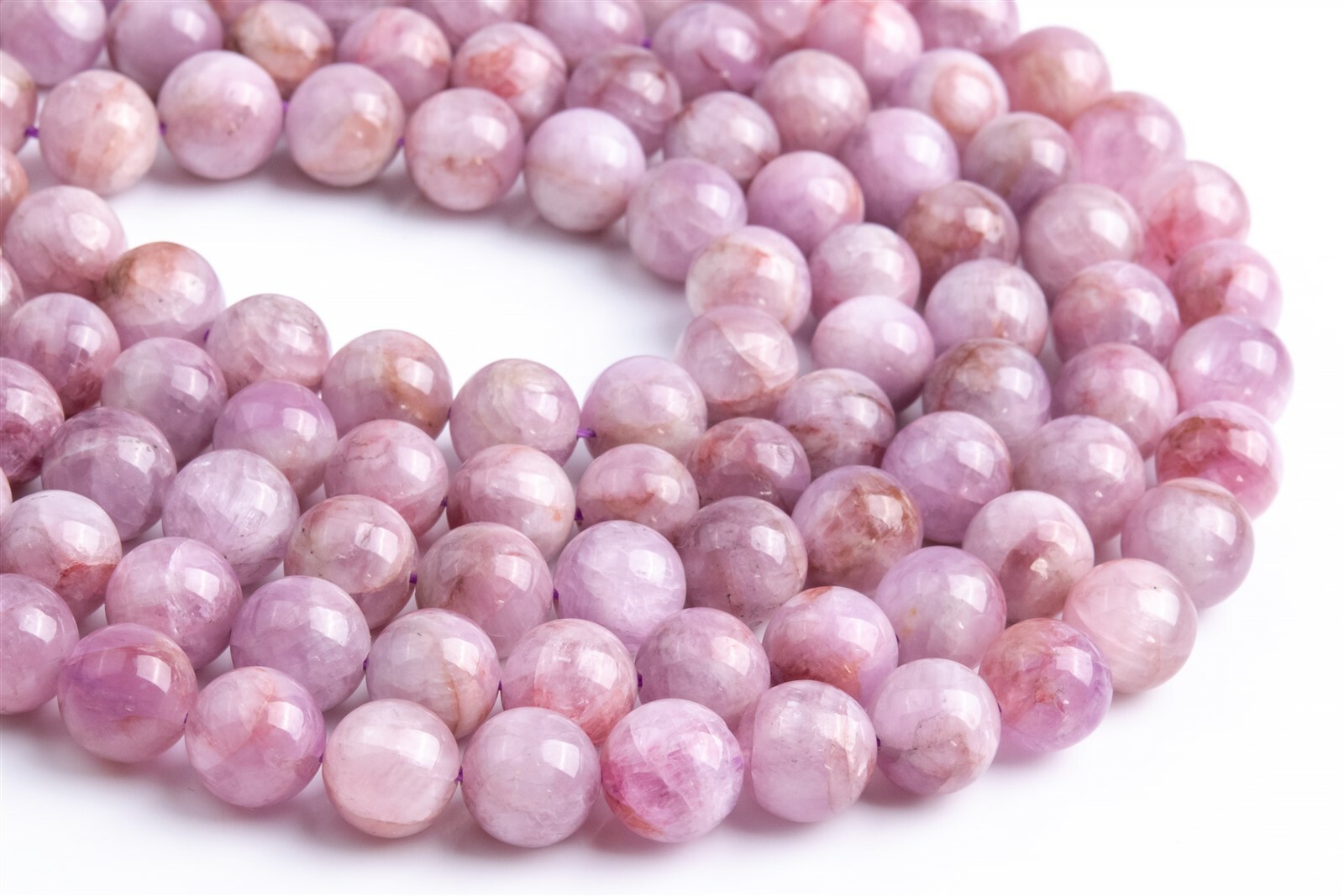 10-11MM Genuine Natural Kunzite Beads Grade A+ Round Gemstone Loose Beads