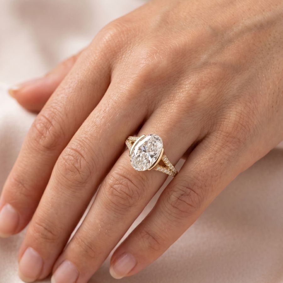 2.00Ct Emerald-Cut VS1 Lab Grown Diamond Wedding Engagement Ring 14k Yellow Gold