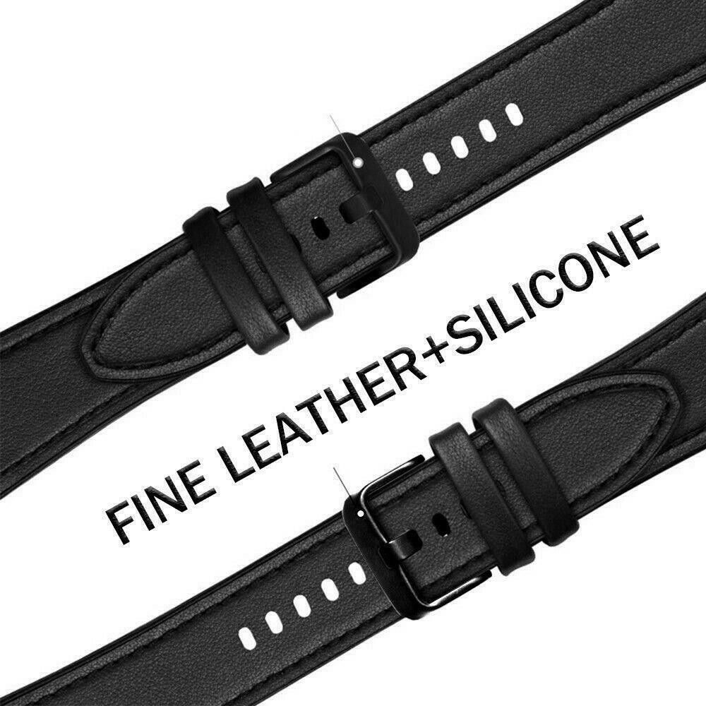 Leather Band Silicone Strap For Samsung Galaxy Watch 4 5 6 7 40/44 Classic 47/43