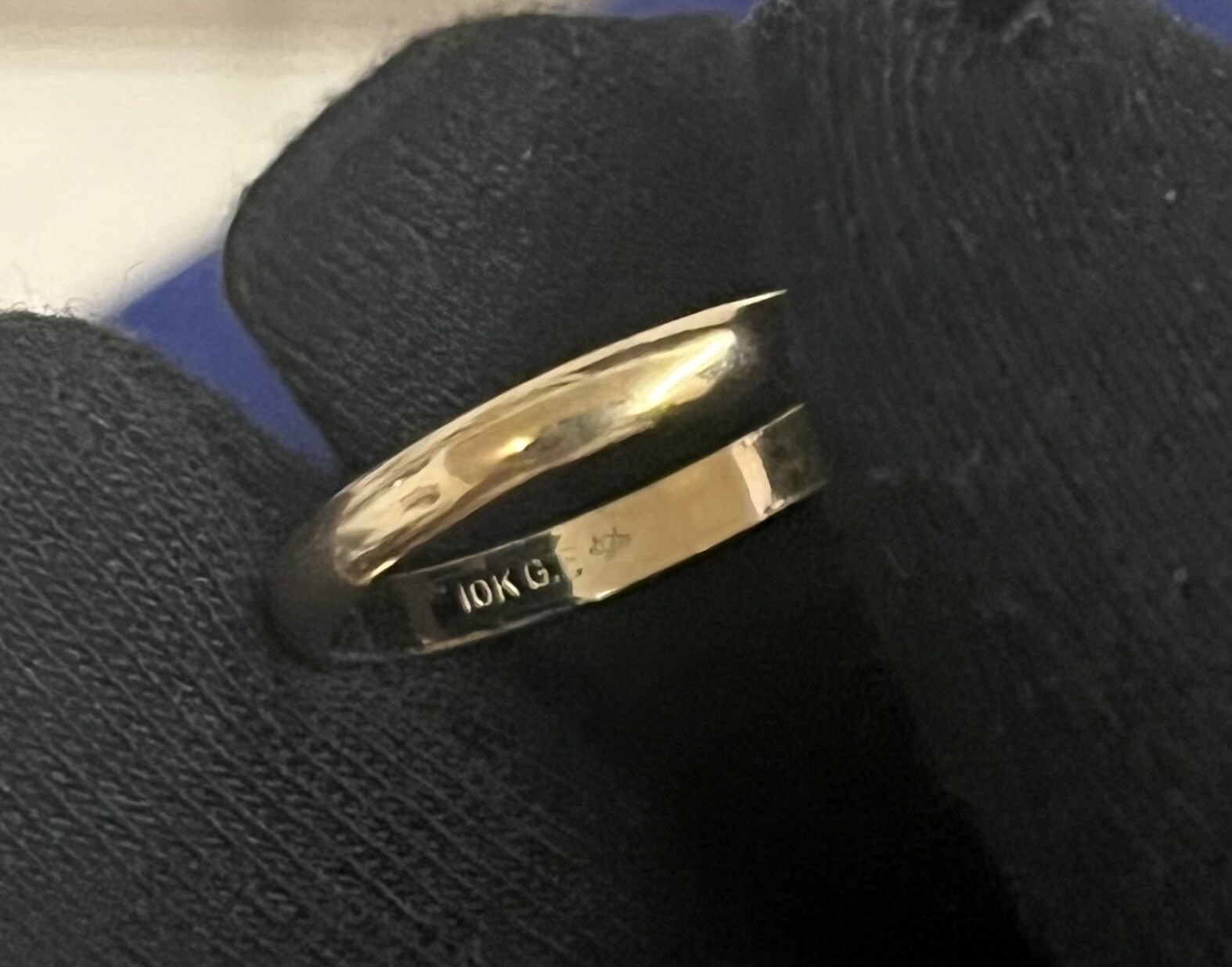 Elegant 10k Gold Filled ring Sz 7 Plain Wedding Band 2.9mm gf Victorian CLEAN