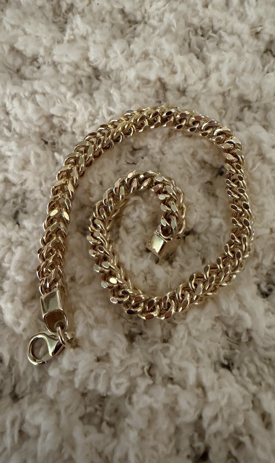 14k Gold Franco Bracelet 4.9mm / 8in