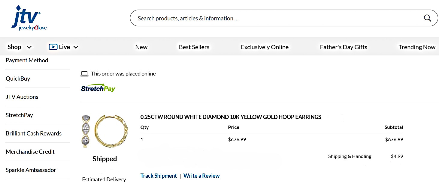 10K Gold 4 grams Natural Diamond Hoops Earrings 0.25ctw NEW